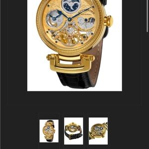 Stuhrling Original Gold Skeleton Watch